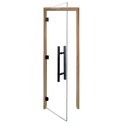 PROSAUNAS Clear Glass Sauna Door 24x81 - Prehung Clear Glass Sauna Door, Thermo-Aspen — view 2