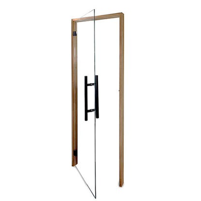 PROSAUNAS Clear Glass Sauna Door 24x81 - Prehung Clear Glass Sauna Door, Thermo-Aspen — view 3