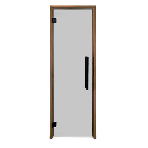 PROSAUNAS Tinted Glass Sauna Door 24x81 - Prehung Tinted Glass Sauna Door, Thermo-Aspen