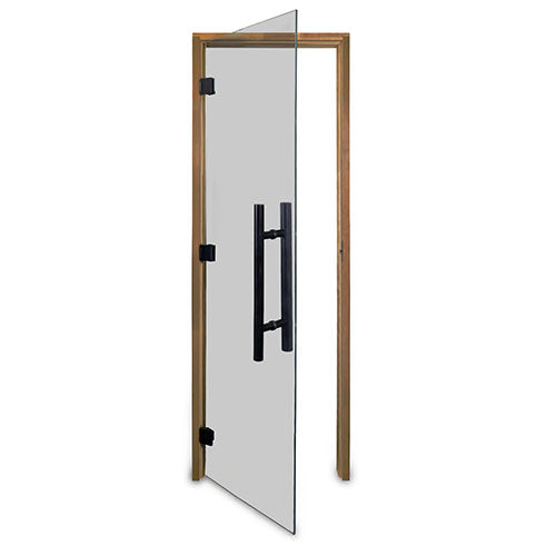PROSAUNAS Tinted Glass Sauna Door 24x81 - Prehung Tinted Glass Sauna Door, Thermo-Aspen — view 2