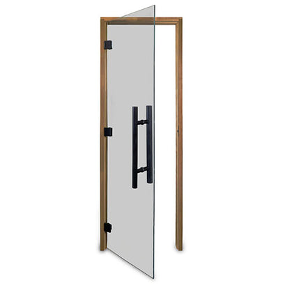 PROSAUNAS Tinted Glass Sauna Door 24x81 - Prehung Tinted Glass Sauna Door, Thermo-Aspen — view 2