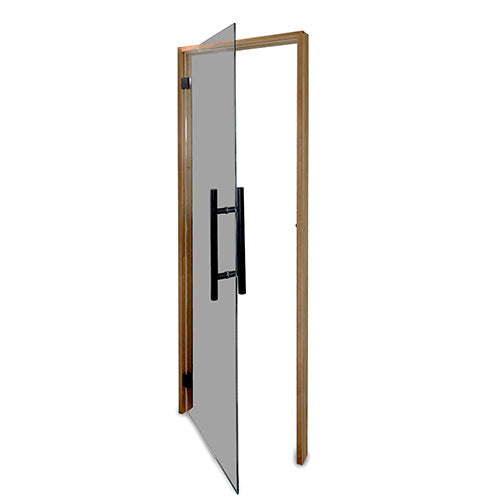 PROSAUNAS Tinted Glass Sauna Door 24x81 - Prehung Tinted Glass Sauna Door, Thermo-Aspen — view 3