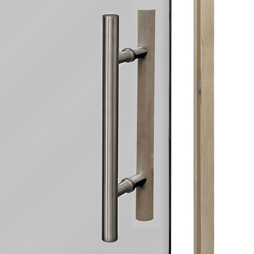 PROSAUNAS Tinted ADA Glass Sauna Door 36x81 - Prehung ADA Tinted Glass Sauna Door, Aspen — view 4