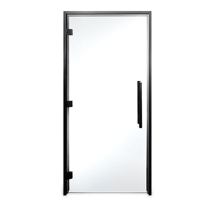 PROSAUNAS Clear ADA Glass Sauna Door 36x81 - Prehung ADA Clear Glass Sauna Door, Black Alder