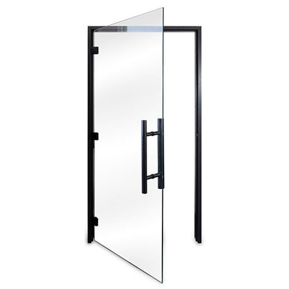 PROSAUNAS Clear ADA Glass Sauna Door 36x81 - Prehung ADA Clear Glass Sauna Door, Black Alder — view 2