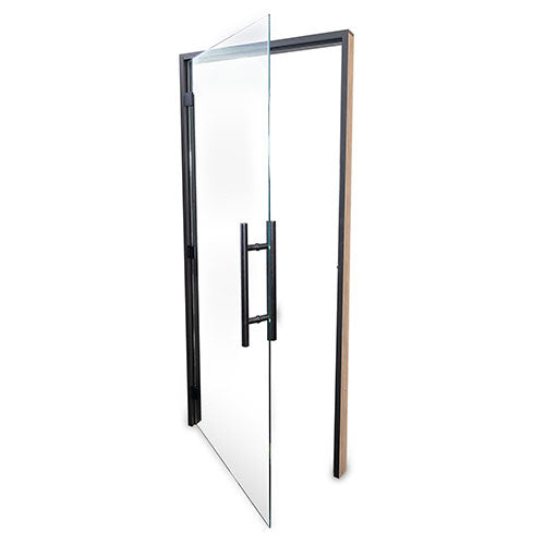 PROSAUNAS Clear ADA Glass Sauna Door 36x81 - Prehung ADA Clear Glass Sauna Door, Black Alder — view 3