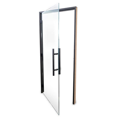PROSAUNAS Clear ADA Glass Sauna Door 36x81 - Prehung ADA Clear Glass Sauna Door, Black Alder — view 3