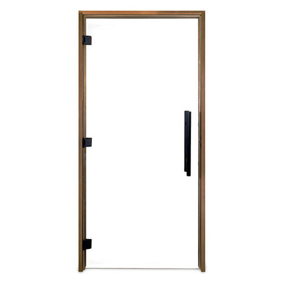 PROSAUNAS Clear ADA Glass Sauna Door 36x81 - Prehung ADA Clear Glass Sauna Door, Thermo-Aspen