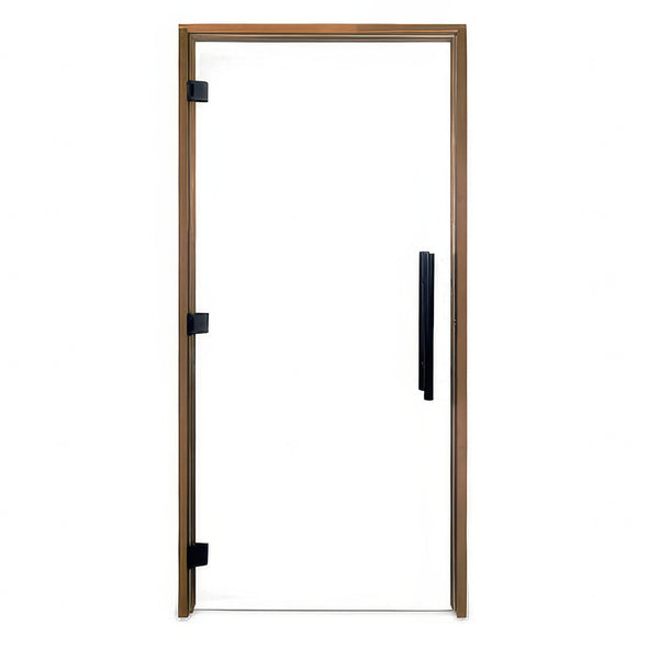 PROSAUNAS Clear ADA Glass Sauna Door 36x81 - Prehung ADA Clear Glass Sauna Door, Thermo-Aspen