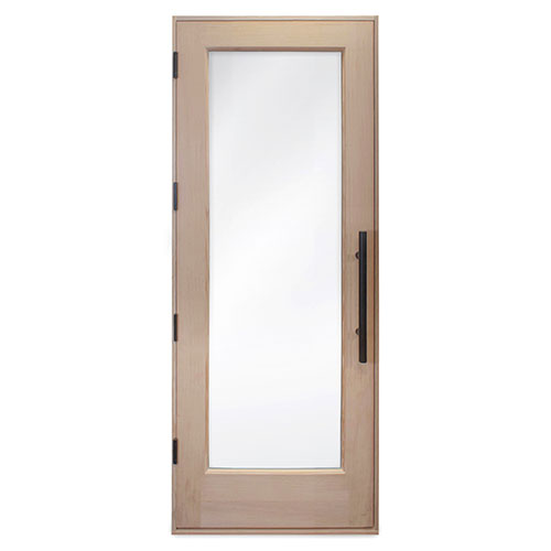 PROSAUNAS Solid Wood Sauna Door with Insulated Glass, 30" x 80" - Douglas Fir Sauna Door, Hemlock Jamb, Dual-Pane Insulated Glass — view 2
