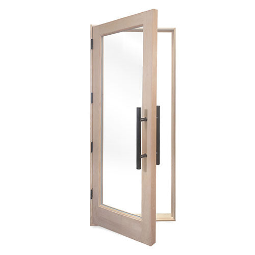 PROSAUNAS Solid Wood Sauna Door with Insulated Glass, 30" x 80" - Douglas Fir Sauna Door, Hemlock Jamb, Dual-Pane Insulated Glass