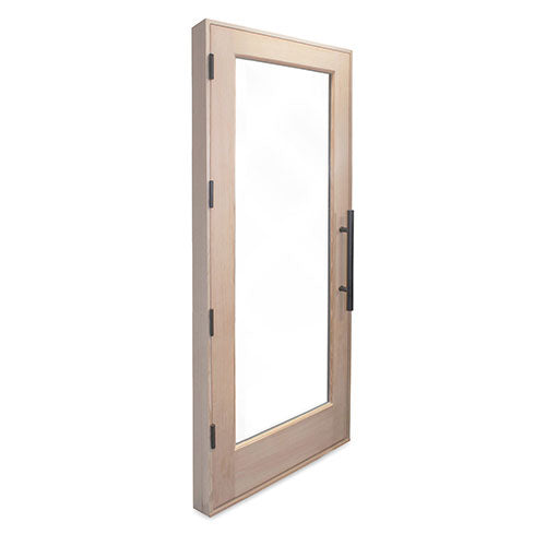 PROSAUNAS Solid Wood Sauna Door with Insulated Glass, 30" x 80" - Douglas Fir Sauna Door, Hemlock Jamb, Dual-Pane Insulated Glass — view 3