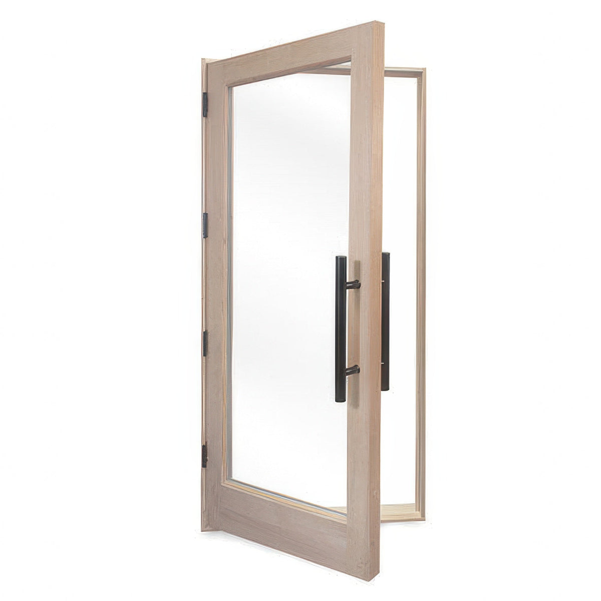 PROSAUNAS Solid Wood ADA Sauna Door with Insulated Glass, 36" x 80" - Douglas Fir ADA Sauna Door, Hemlock Jamb, Dual-Pane Insulated Glass