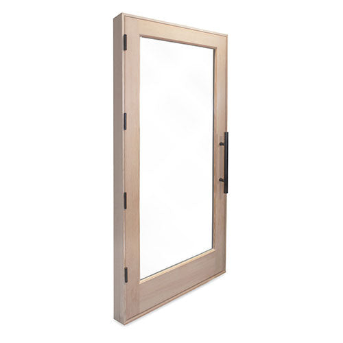 PROSAUNAS Solid Wood ADA Sauna Door with Insulated Glass, 36" x 80" - Douglas Fir ADA Sauna Door, Hemlock Jamb, Dual-Pane Insulated Glass — view 3
