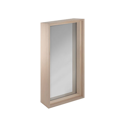 PROSAUNAS Framed Dual Pane Glass Sauna Window, 16" x 30" - Hemlock Tempered Dual Pane Tinted Glass Sauna Window with Hemlock Jamb