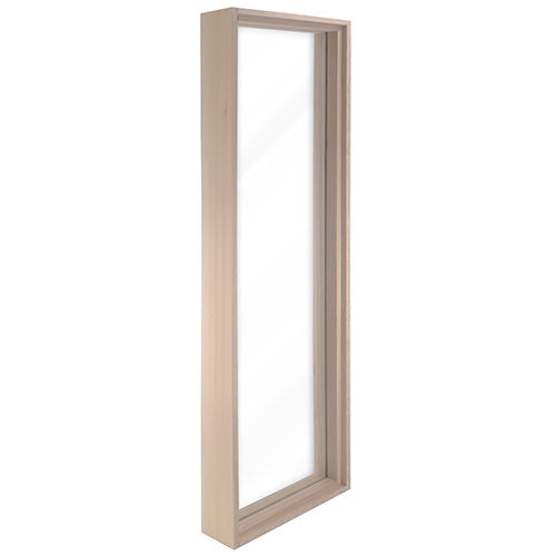 PROSAUNAS Framed Dual Pane Clear Glass Sauna Window, 16" x 60" - Hemlock Tempered Dual Pane Glass Sauna Window with Hemlock Jamb
