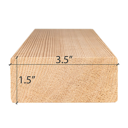 PROSAUNAS Cedar 2x4 VG S4SEE - Sauna Wood, Vertical Grain, Clear Grade A+, Smooth 4 Sides Eased Edges, Bench Material — view 4