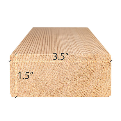 PROSAUNAS Cedar 2x4 VG S4SEE - Sauna Wood, Vertical Grain, Clear Grade A+, Smooth 4 Sides Eased Edges, Bench Material — view 4