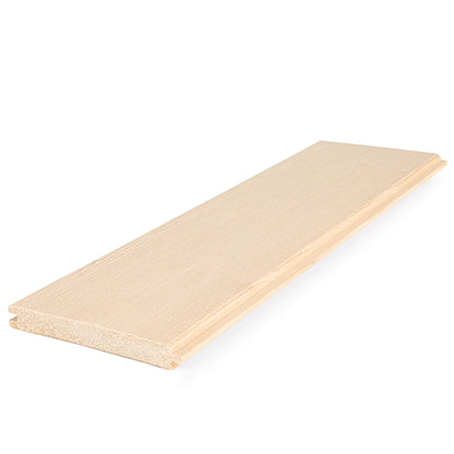 PROSAUNAS Hemlock 1/2x4 VG T&G V2E - Sauna Wood, Vertical Grain, Clear Grade A+, Tongue & Groove, V-Joint on 2 Edges of the Smooth Face, Wall Material