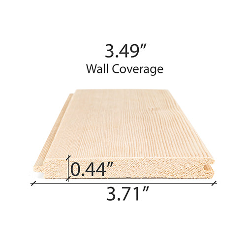 PROSAUNAS Hemlock 1/2x4 VG T&G V2E - Sauna Wood, Vertical Grain, Clear Grade A+, Tongue & Groove, V-Joint on 2 Edges of the Smooth Face, Wall Material — view 4