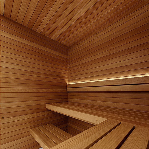 PROSAUNAS Thermo-Aspen 3x3 (68mm x 68mm) S4SEE SHP - Sauna Wood, Thermally-Modified, Smooth 4 Sides Eased Edges, SHP Profile, Bench and Support Material — view 2