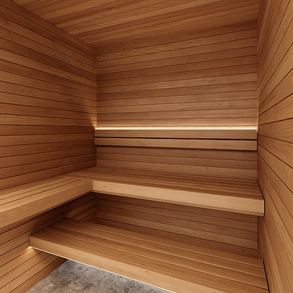 PROSAUNAS Thermo-Aspen 1x5 (15mm x 120mm) T&G STS4 - Sauna Wood, Thermally-Modified, Tongue & Groove, STS4 Profile, Nickel-Gap, Wall Material — view 4