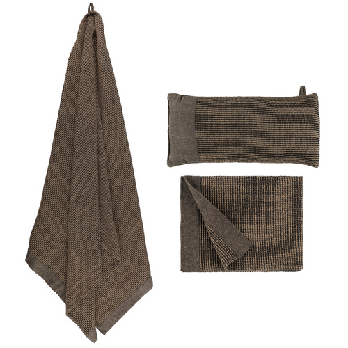 Rento Kenno Package - Sauna Set, Bath Towel, Pillow, Seat Cover, Cotton/Polyester
