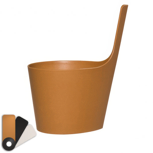 Rento Pisara Straight Handle Sauna Bucket - Sauna Bucket, Straight Handle, Recyclable Biocomposite, 5 Liters
