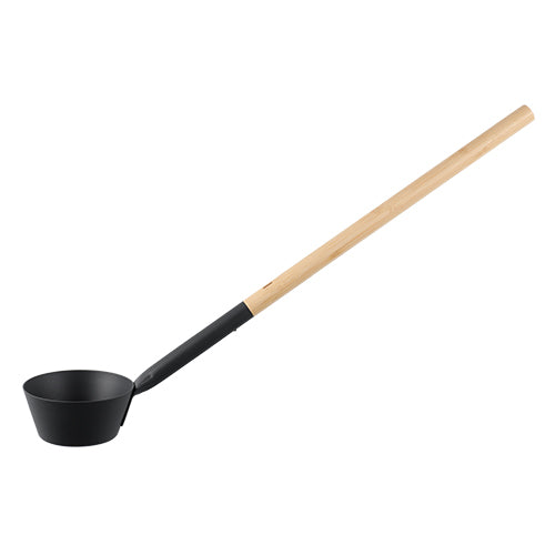 Rento Long Ladle - Sauna Ladle, Large Aluminum Scoop, Long Bamboo Handle