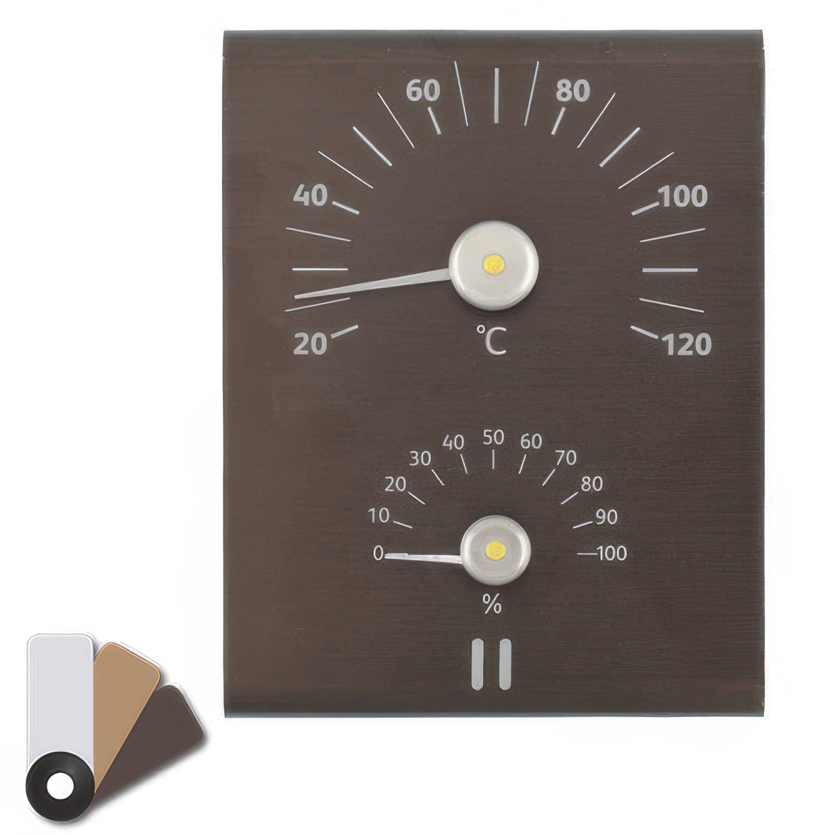Rento Thermometer-Hygrometer - Sauna, Thermometer & Hygrometer, Celsius, Aluminum