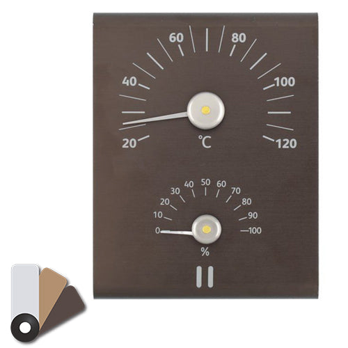 Rento Thermometer-Hygrometer - Sauna, Thermometer & Hygrometer, Celsius, Aluminum