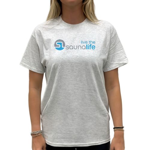 SaunaLife T-Shirt - Premium Graphic Tee, 100% Cotton, Gray — view 2
