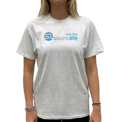 SaunaLife T-Shirt - Premium Graphic Tee, 100% Cotton, Gray — view 2