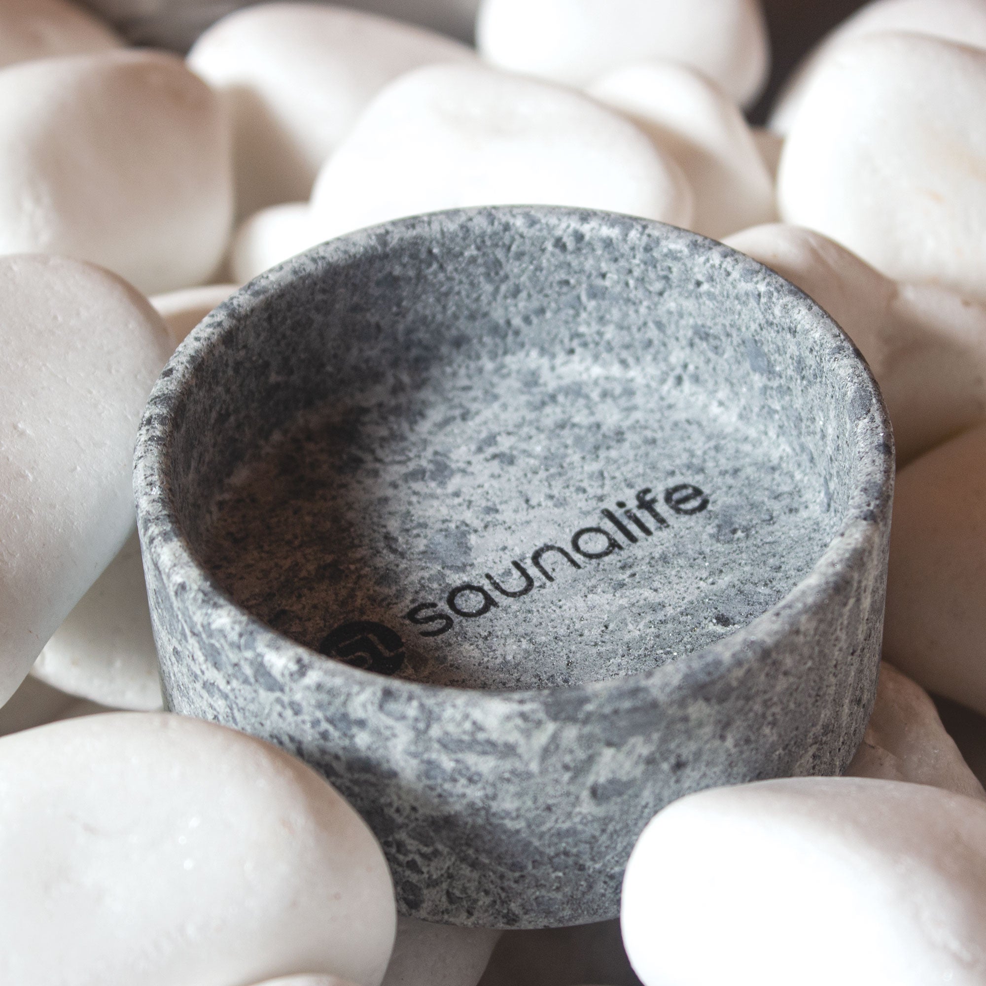 SaunaLife Coaster and Aroma Tray - Drink Holder and Scent Reservoir, Carved Soapstone — view 5