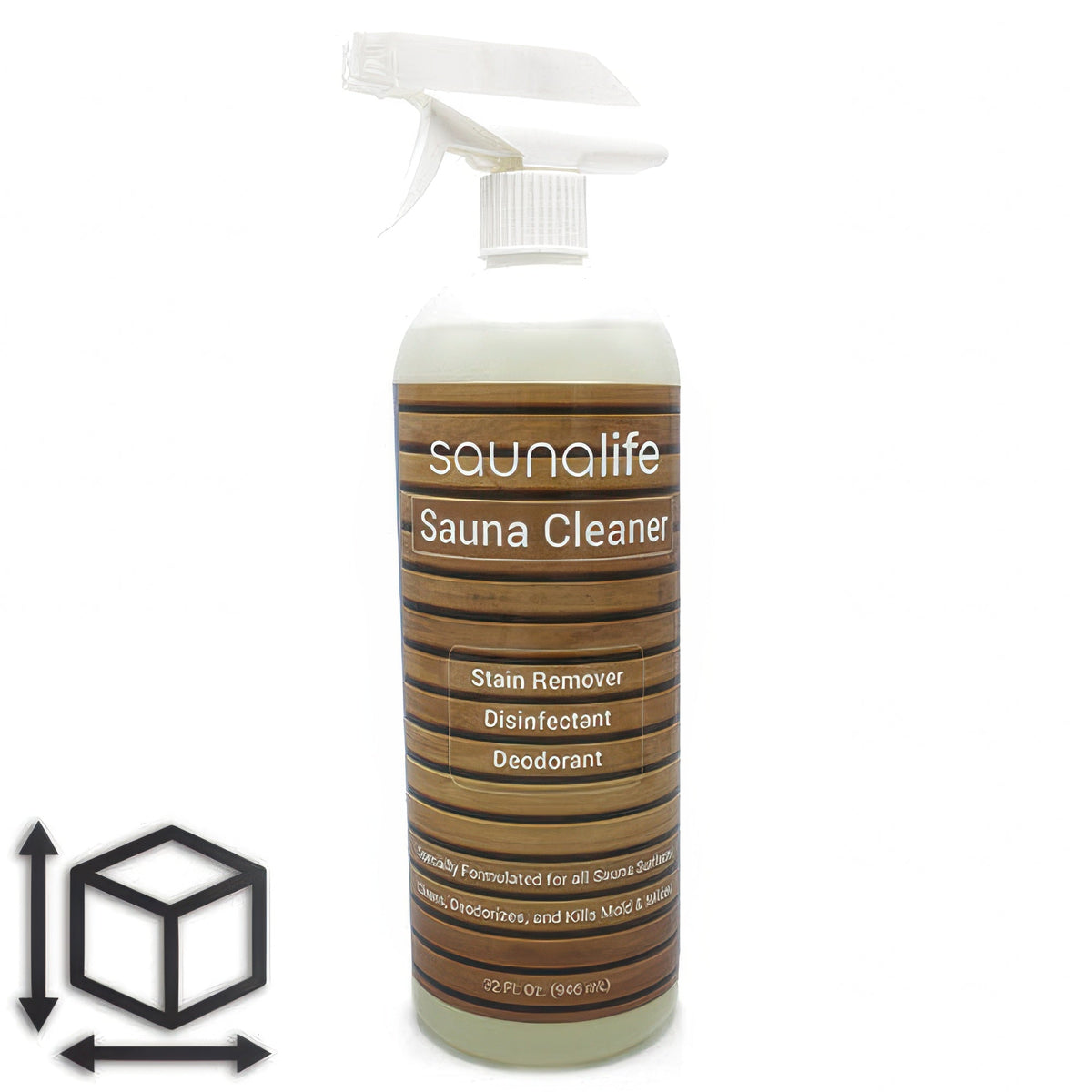 SaunaLife Sauna Cleaner - Wood Cleaning, Disinfectant, and Deodorizing Solution