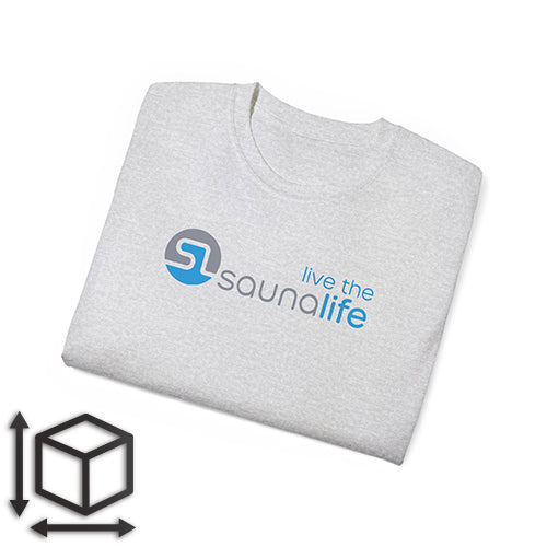 SaunaLife T-Shirt - Premium Graphic Tee, 100% Cotton, Gray