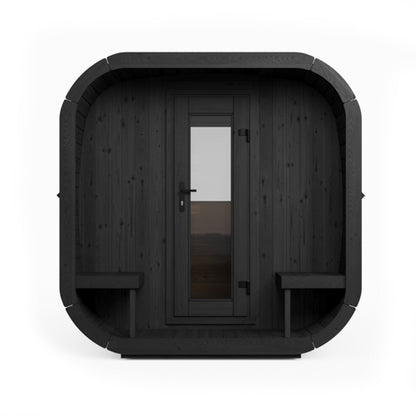 SaunaLife Model CL12GCPB black Cube Luxury sauna suite