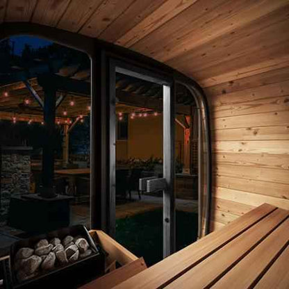 SaunaLife Model CL4G Cube-Series - 3 Person Sauna with glass front