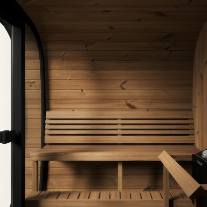 SaunaLife Model CL7GB Cube Luxury Series Outdoor Home Sauna Kit in black, view 5
