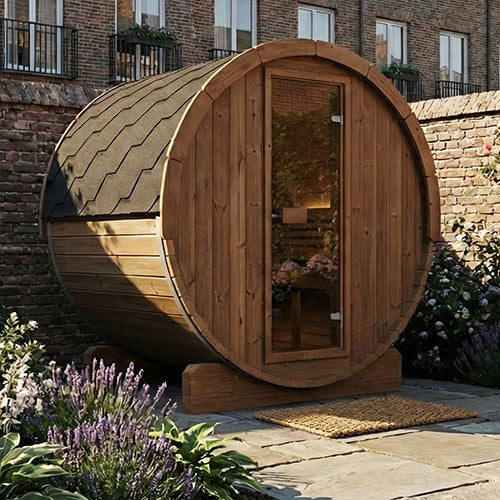 SaunaLife Model E6 - Ergo Series Outdoor Sauna Barrel Kit, Up to 3 Persons — view 2