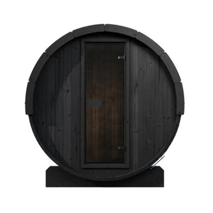 SaunaLife Model E6B black barrel sauna