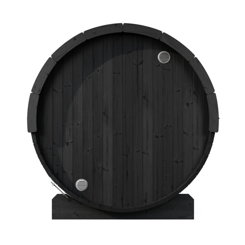 SaunaLife Model E6B black barrel sauna