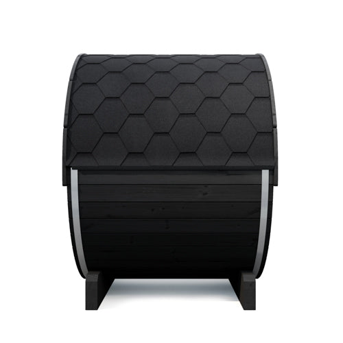 SaunaLife Model E6B black barrel sauna