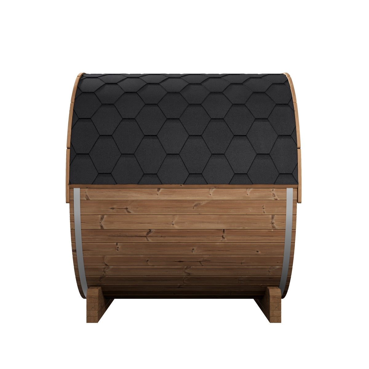 SaunaLife Ergo E7 Barrel Sauna - roof and shingle detail