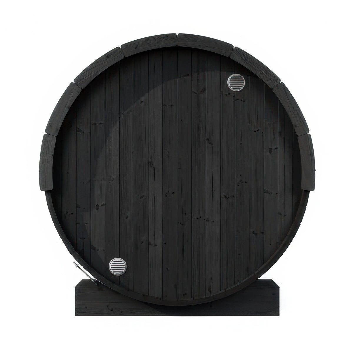 SaunaLife Model E7GB Ergo Series Outdoor Sauna Barrel Kit in black, view 4