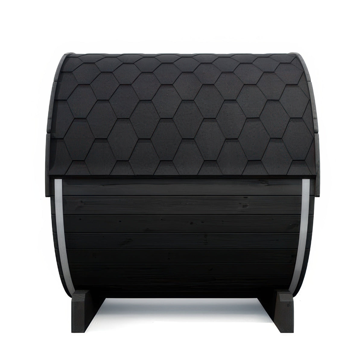 SaunaLife Model E7WB Ergo Series Outdoor Sauna Barrel Kit in black, view 5