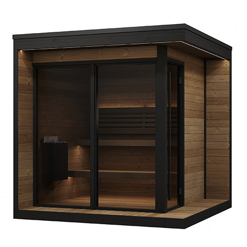 SaunaLife Model GL6 - Garden Luxury Series Outdoor Home Sauna Kit, Up to 6 Persons