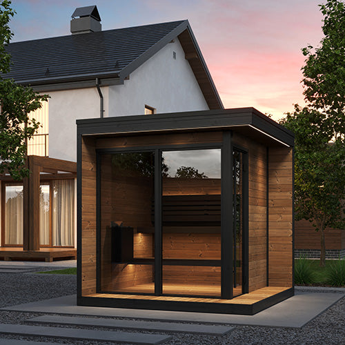 SaunaLife Model GL6 - Garden Luxury Series Outdoor Home Sauna Kit, Up to 6 Persons — view 2