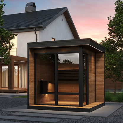 SaunaLife Model GL6 - Garden Luxury Series Outdoor Home Sauna Kit, Up to 6 Persons — view 2