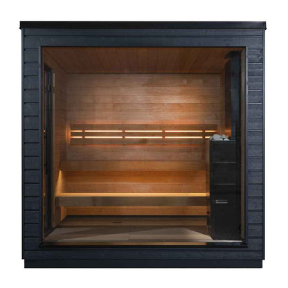 SaunaLife Garden-series Model G6 Pre-Assembled Outdoor Home Sauna - 5 Person Sauna
